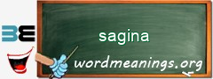 WordMeaning blackboard for sagina